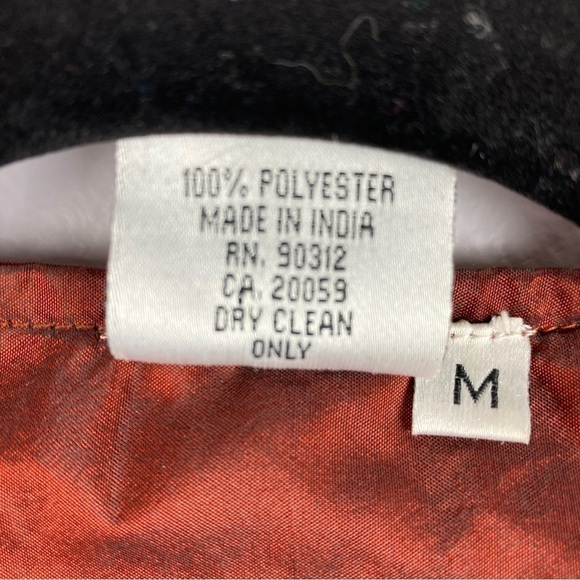 Parsley & Sage Autumn Fall Boho Patchwork Embroidered Open Front Jacket Medium - Picture 12 of 13